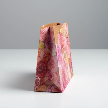 Gift horizontal craft package, packaging, Floral mood, MS 23 x 18 x 8 cm-1