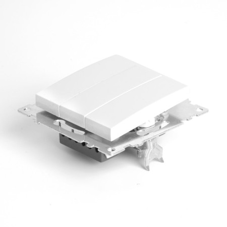 3-clavy switch (mechanism), 250V, 10A, Stekker series Catherine, white GLS10-7108-01-2