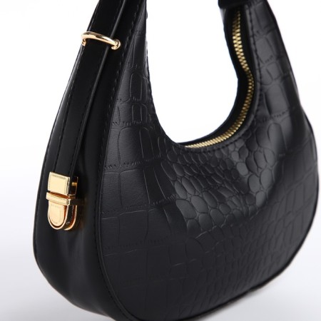 Women's bag over the shoulder, black color 21*21.5*6 cm-6