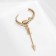 Piercing in the ear "Ring" arrow, d = 13 mm, color gold