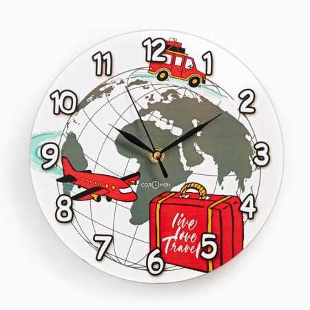 Wall clock, series: interior, "Circular Journey", discrete move, D-23.5 cm