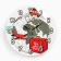 Wall clock, series: interior, "Circular Journey", discrete move, D-23.5 cm