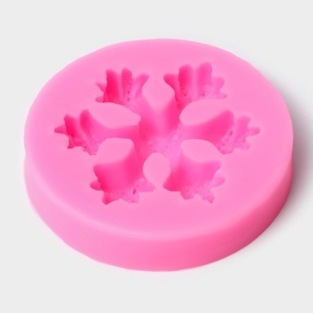 Mold "Snowflake", silicone, 6.7 × 6.7 cm, color mix-1