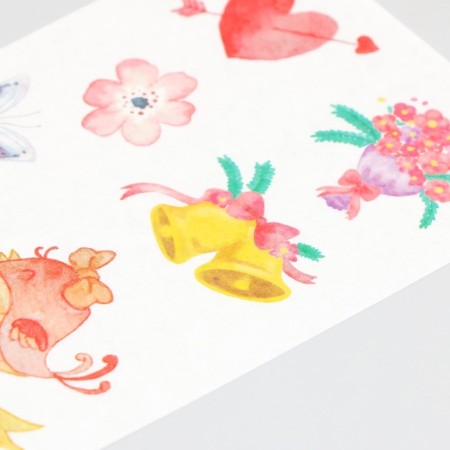Stick Paper "Birds in love" set of 6 sheets 18.6x10 cm-4