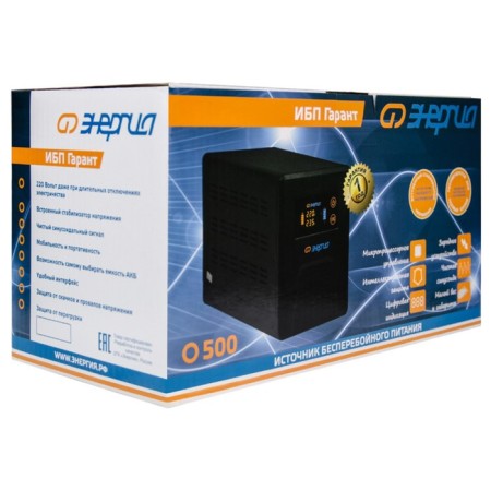 Source of uninterrupted power "Energy" Guarantor 1000, 600 W, 1000 VA, Black-11