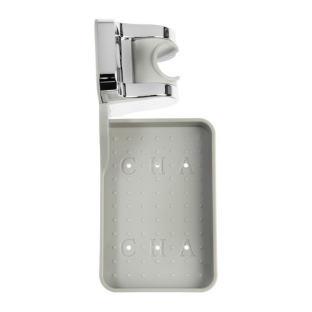 Holder for shower watering can Accoona A377, unregulated, plastic, soap dish, chrome-2