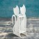 Kashpo wooden 13 × 5.2 × 24.5 cm with 1 flask "cat", white give beautifully