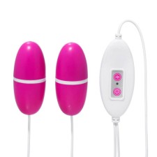 Vibroyatsu Oka-hpki, 2 pcs, 12 modes, PU, ​​ZU USB, 2.5 x 5.5 cm, pink