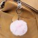 Fluffy on the ring "Pink with sparkles" Direct pink 12x7x7 cm