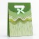 Gift box-package, packaging with a cut handle, "green grace", 19 x 9 x 27 cm