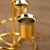 Summary Metal for 4 candles "spiral" gold 16x9x9 cm