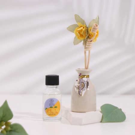 Gift set with a diffuser "Vase with a flower" Orange, "Wealth of aroma"
