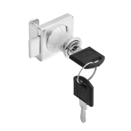Furniture lock for glass doors, 1 st., Color chrome-3