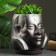 Kashpo - Organizer "Amenhotep" Cherno -Serebred, 1.8 l/ 17x15cm