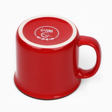 New Year's ceramic "cones" mug, 450 ml, white color-5