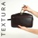 Lightning cosmetic bag, Textura, 2 external pockets, brown color