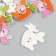 Buttons wood for creativity 2 punctures "bunny with carrots" set of 15 pcs 3.3x3.7 cm