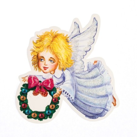 Decoration on the tape "Angel" glitter