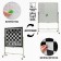 Magnetic marker board with a chess field, bilateral, mobile stand, 100 x 100 cm