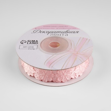 Figure tape "Flower", 18 mm, 9 ± 0.5 m, pale pink color-1