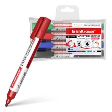 A set of markers for the boards Erichkrause Liquid LW-600, the color of the ink: 4 centers. case