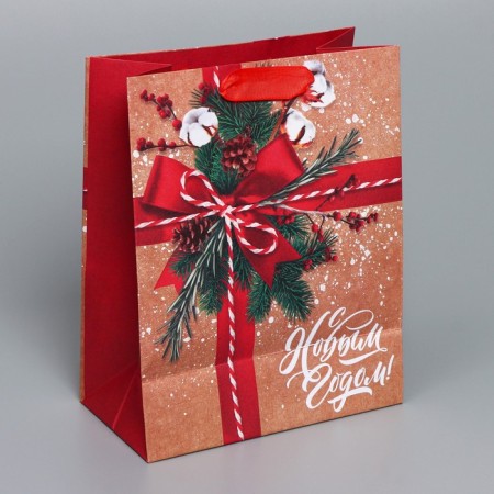 Craft vertical package “To you with a gift”, MS 18 x 23 x 10 cm, New Year-3