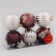 Set of balls plastic D-8 cm, 6 pcs "Fairytale patterns" feathers of stripes, brown silver