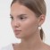 Earrings Assorted "Snowball" disk, white color in gold