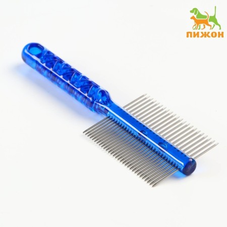 Combing a comb “bubbles” of two -sided, transparent, 19.5 x 5.6 cm, blue