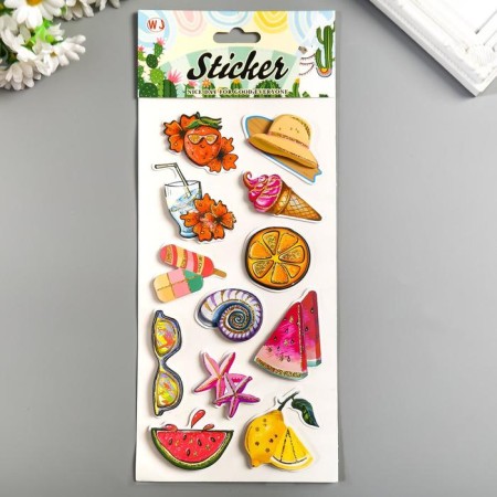 Plastic sticker multi -layer "Rest in Mexico" MIX 32x13.5 cm-3