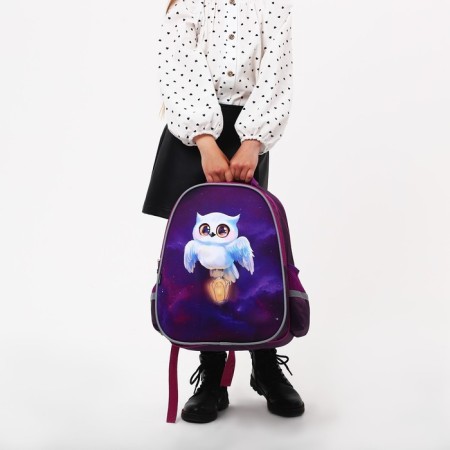 School backpack 39x30x14 cm "September 1: owl with lamp"-11