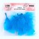 A set of feathers for decor 10 pcs., Size 1 pc: 10 × 4 cm, blue color