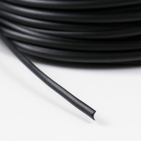 Artificial rattance smooth 6 mm 100 m half a pipe (black)-3