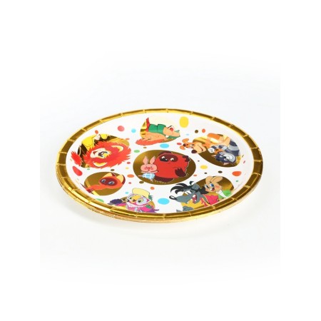 A disposable paper plate with embossing, 18 cm, Soyuzmultfilm-1