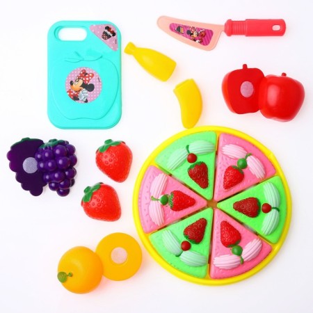 Game set "Tea Party", Minnie Mouse, cake and fruit on Velcro-2