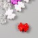 Plastic beads "Bows. Red, purple, white and transparent" set of 20 g 1.9x1.6x0.9 cm