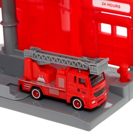 Parking "Firefight", with a rise, the machine drops off the button, the bell calls, mix-7