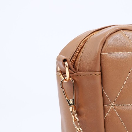Cross-Bodi Bag on a zipper, beige color-5