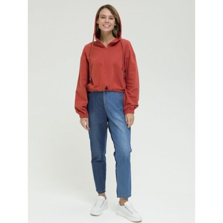 Female hoodies, size XL, Terracotta color-5