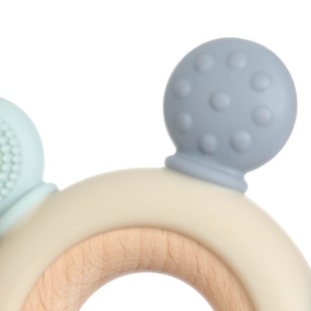 Silicone rejector "Massager", gray, purple color, mum & baby-7