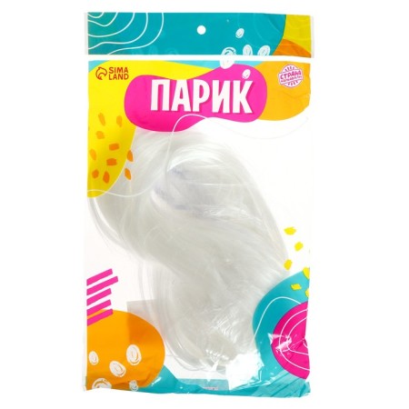 Carnival wig "beauty", white color-4