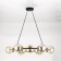 Suspended chandelier Citilux "Planet" CL105195, 80x80x30 cm, 9x40W, E14, brown color