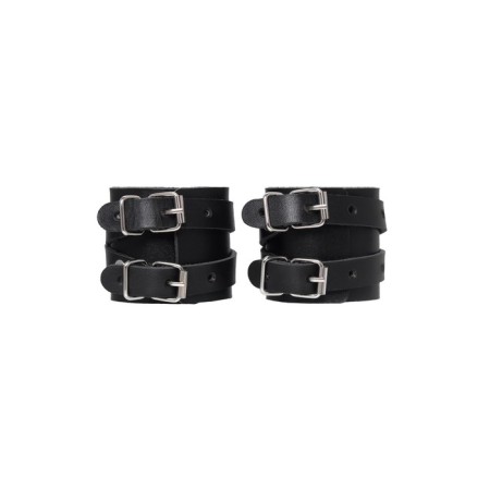 Handcuffs Pecado BDSM, 2 cross straps, original coupling, genuine leather-2