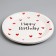 Disposable paper plate "Happy Birthday", hearts, 18 cm