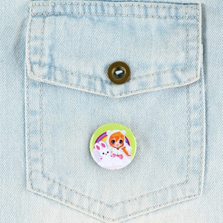 Metal icon, sunset "Cute anime", d = 2.5 cm, mix-13
