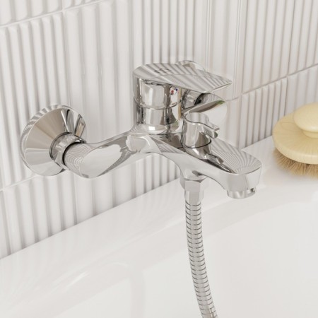 MILARDO Horizont Horsb02M02 bath mixer, single -leaf, cast -pouring, chrome-1