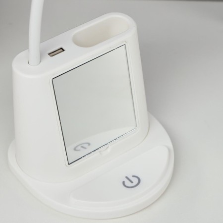Table lamp with a mirror 91023/1 LED 5W USB AKB 3 mode Dimmer white 12x10.5x43 cm Risalux 473-4