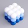 Figure Aromatic candle "Babb cube", 6 cm, white-blue, coconut