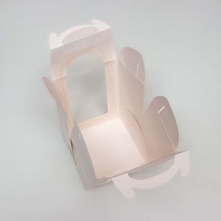 Box under the bento-port with a window, white, 15 × 15 × 18 cm-3