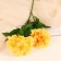 Artificial flowers "lush buds" 10x70 cm, yellow